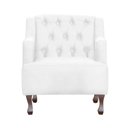 Ver imagem 5 de Kit 2 Poltronas Estofada para Hall de Entrada Genesis Suede Branco - Lm Decor