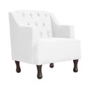 Ver imagem 6 de Kit 2 Poltronas Estofada para Hall de Entrada Genesis Suede Branco - Lm Decor