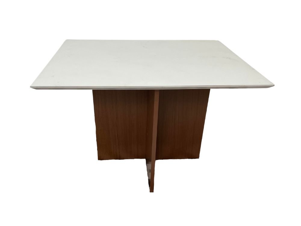 Mesa de Jantar com 4 Cadeiras 1.20x0.90 Helo/nicole – Mel/off White/cinza - 8