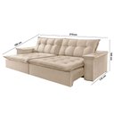 Ver imagem 2 de Sofá Estilo Linho 2 Módulos 80cm B25cm Meu Sofá Online A294 Linho Creme