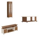Ver imagem 2 de Kit 3 Peças para Sala de Estar Rack, Mesa de Centro e Cristaleira Murano