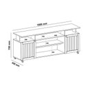 Ver imagem 6 de Kit 3 Peças para Sala de Estar Rack, Mesa de Centro e Cristaleira Murano