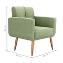 Ver imagem 2 de Poltrona Decorativa para Sala Lages Boucle Oliva