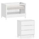 Ver imagem 2 de Berço e Cômoda Infantil Branco Fosco Quater