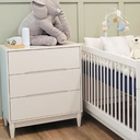 Ver imagem 4 de Berço e Cômoda Infantil Branco Fosco Quater