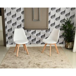 Conjunto de Mesa Dobrável Retrátil 1,40 Volpi Inox + 2 Cadeiras Leda - Branca - 4