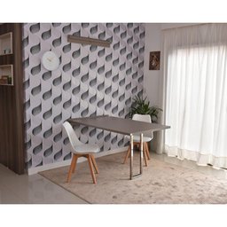 Conjunto de Mesa Dobrável Retrátil 1,40 Volpi Inox + 2 Cadeiras Leda - Branca - 1