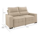 Ver imagem 3 de Sofá Retrátil Reclinável 2 Lugares 106x150cm Confortável
