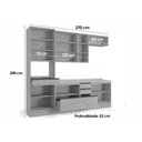 Ver imagem 2 de Kit Cozinha Modulada 7 Peças Maxxi 2 Aéreos + 2 Balcões + 1 Paneleiro + 2 Complementos C7p44