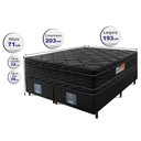 Ver imagem 2 de Cama Box King Colchão Ortofirm Black + Box 193x203x71 Double Face Espuma D33 Preto