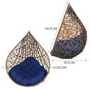 Ver imagem 3 de Cadeira Balanço Ninho Suspenso Gota Tramado com Almofada Impermeável Acesse Móveis