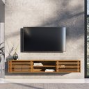 Ver imagem 1 de Rack Suspenso para Sala 175 cm Madeira TV 75 Polegadas Freijó Rian Idimex