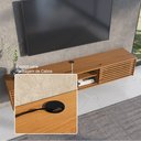 Ver imagem 2 de Rack Suspenso para Sala 175 cm Madeira TV 75 Polegadas Freijó Rian Idimex