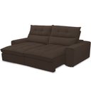 Ver imagem 6 de Sofá Retrátil Reclinável para Sala de Estar Living 230cm Dimas F04 Veludo Marrom - Lyam Decor