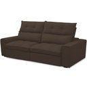 Ver imagem 1 de Sofá Retrátil Reclinável para Sala de Estar Living 230cm Dimas F04 Veludo Marrom - Lyam Decor