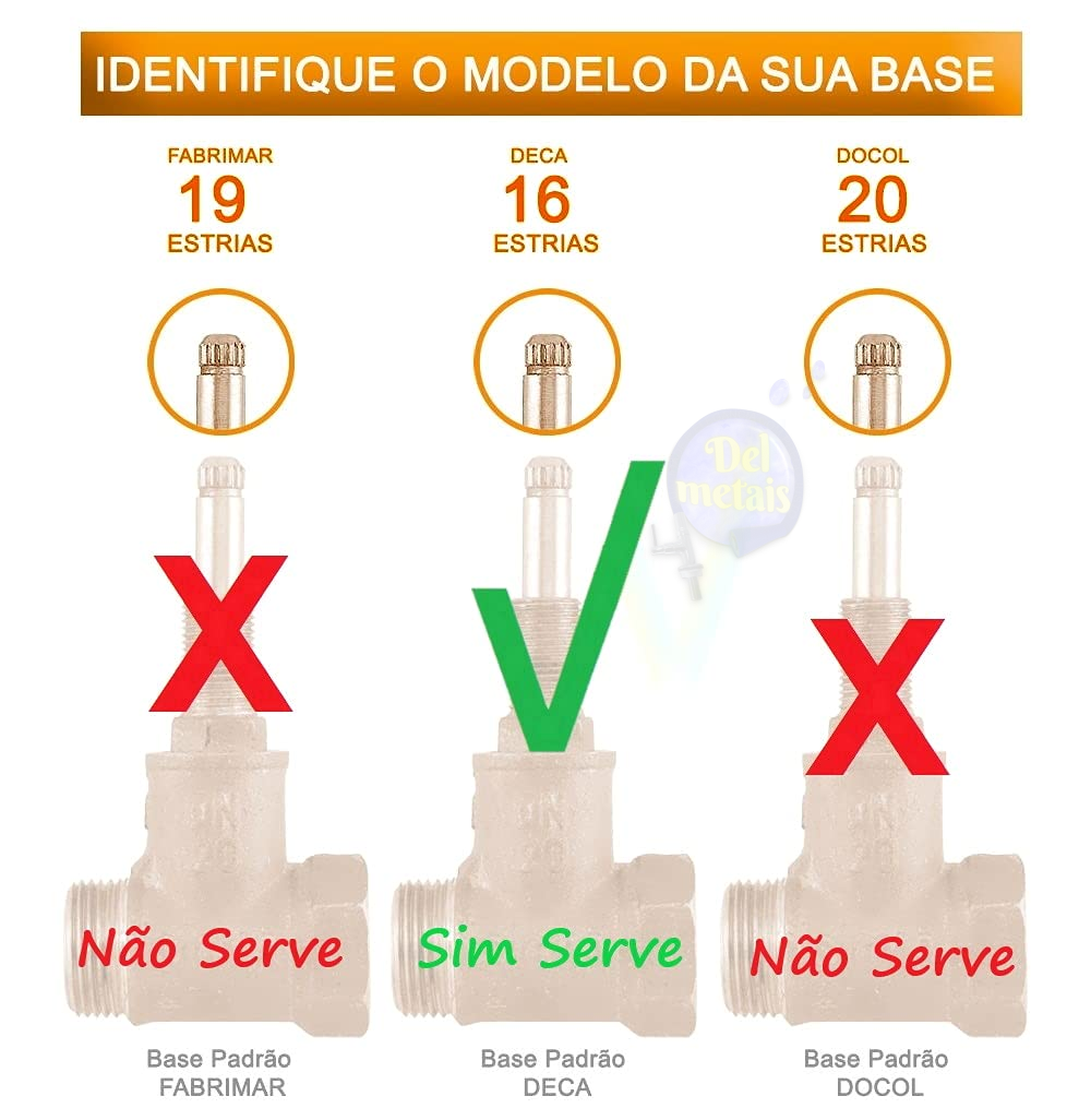 Acabamento Registro Alavanca C-69 Luxo Metal Padrão Deca Cromado - 6