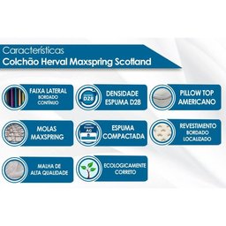 Colchão Queen Herval para Hotelaria Maxspring Scotland Pillow Top (158x198x33) -  - 3