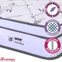 Ver imagem 4 de Colchão Viúva BF Molas Ensacadas Individualmente com Pillow Certificado 128x188x21cm