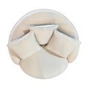 Ver imagem 7 de Poltrona Giratória 122cm Mercy Bouclé Suave Off White - Sallar Home
