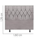 Ver imagem 3 de Cabeceira para Cama Box Casal 1,60 Cm Istambul - House Cinza Claro