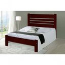 Ver imagem 1 de Cama Queen Size Prime de Madeira Maciça Angelim Pedra/Tauari - Cor Mogno