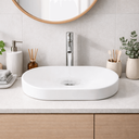 Ver imagem 2 de Cuba para Banheiro Badenza Voss de Sobrepor Oval 48x32cm Branco