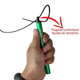 Corda de Pular Speed Rope Rolamento Treino Cross Academia Musculaçao Exercicio Fisico:verde - 2