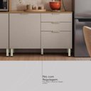 Ver imagem 5 de Balcão Cozinha Alba 2 Portas e 2 Gavetas com Tampo -demóbile:amêndola Touch / Nude Prime Tx