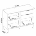 Ver imagem 6 de Balcão Cozinha Alba 2 Portas e 2 Gavetas com Tampo -demóbile:amêndola Touch / Nude Prime Tx