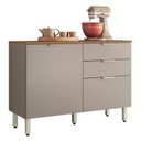 Ver imagem 2 de Balcão Cozinha Alba 2 Portas e 2 Gavetas com Tampo -demóbile:amêndola Touch / Nude Prime Tx