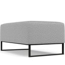 Ver imagem 1 de Puff Decorativo Sala de Estar Cléo 90cm Base de Ferro Preto W01 Bouclê Cinza - Lyam Decor