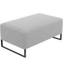 Ver imagem 5 de Puff Decorativo Sala de Estar Cléo 90cm Base de Ferro Preto W01 Bouclê Cinza - Lyam Decor