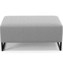 Ver imagem 7 de Puff Decorativo Sala de Estar Cléo 90cm Base de Ferro Preto W01 Bouclê Cinza - Lyam Decor