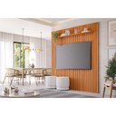 Ver imagem 2 de Painel Ripado para Tv 65 Polegadas 1 Prateleira 1,85m Maragogi Permobili Cinamomo