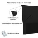Ver imagem 3 de Cabeceira Queen 160cm Luna Suede Preto - Lucadi Home