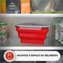 Ver imagem 6 de Porta Pizza Kit Pote Silicone Hermetico 5 Fatias para Tortas e Bolo Retratil Micro-Ondas Vermelho