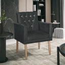 Ver imagem 1 de Poltrona Lauren para Sala de Estar Decorativa Preta