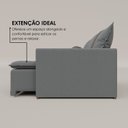 Ver imagem 4 de Sofá Cama Retrátil em Madeira Eucalipto e Bouclê 220cm Flórida