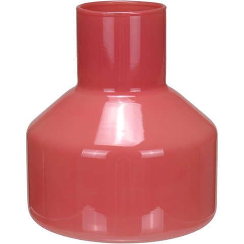 Vaso Decorativo Enfeite Casa Garrafa Home&Co Vidro 14x13x13cm Laranja