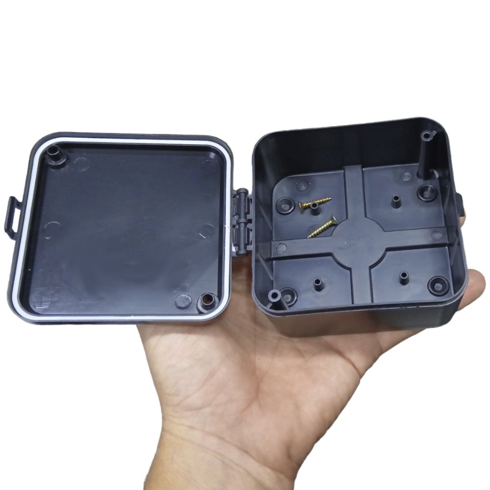 Kit 5 Caixa Câmera Cftv Proteção Conector Balun Fonte 10x10 com Vedação Preta Black - 3
