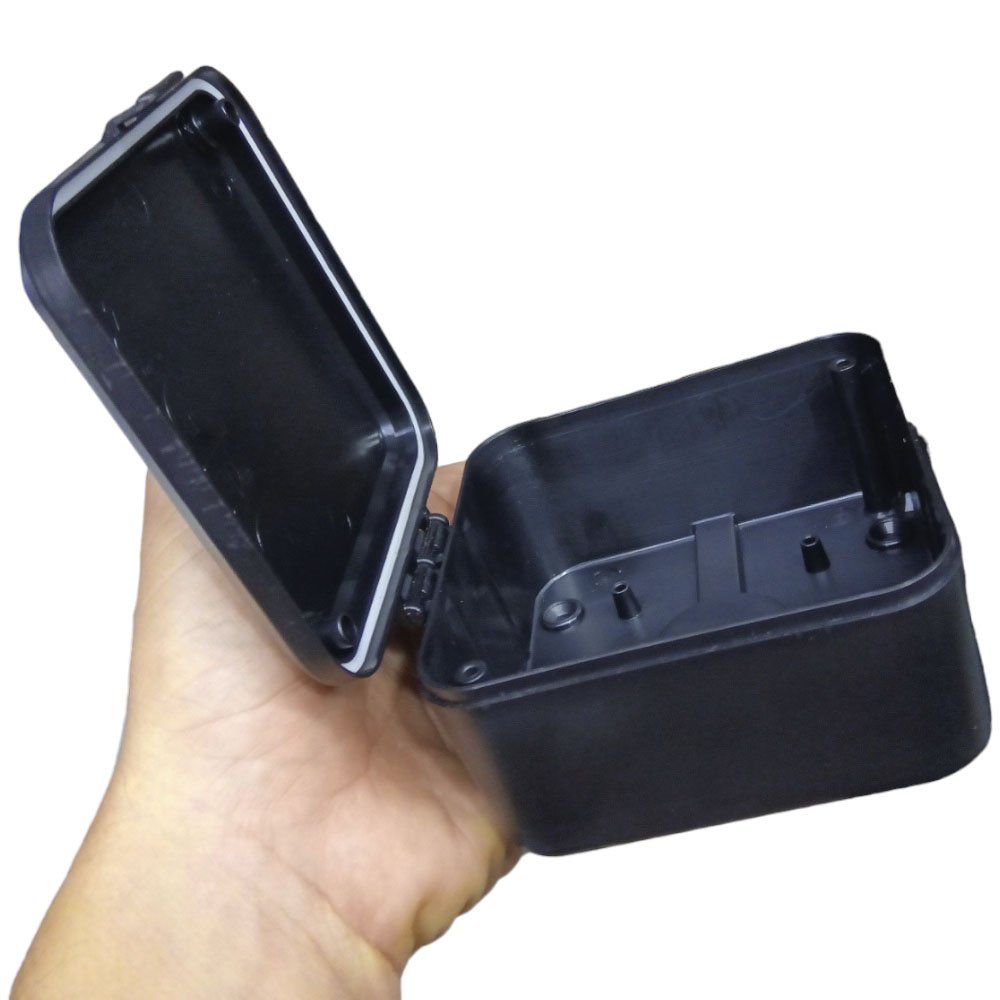 Kit 5 Caixa Câmera Cftv Proteção Conector Balun Fonte 10x10 com Vedação Preta Black - 4