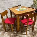 Ver imagem 5 de Conjunto Infantil Mesa com 4 Cadeirinhas Estofadas Cor:vermelha