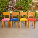 Ver mais imagens de Conjunto Infantil Mesa com 4 Cadeirinhas Estofadas Cor:vermelha