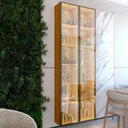 Ver imagem 6 de Cristaleira 2 Portas Reflecta com LED e Espelho 76cm 100% MDF Luminare Marrom/Marrome