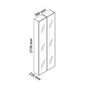 Ver imagem 3 de Cristaleira 2 Portas Reflecta com LED e Espelho 76cm 100% MDF Luminare Marrom/Marrome