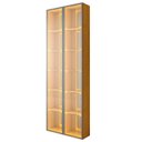 Ver mais imagens de Cristaleira 2 Portas Reflecta com LED e Espelho 76cm 100% MDF Luminare Marrom/Marrome