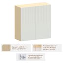 Ver imagem 2 de Armário Aéreo para Cozinha 80 Cm 2 Portas Aurora Cinza Cristal Pet