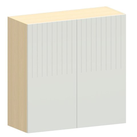 Armário Aéreo para Cozinha 80 Cm 2 Portas Aurora Cinza Cristal Pet