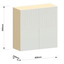 Ver imagem 4 de Armário Aéreo para Cozinha 80 Cm 2 Portas Aurora Cinza Cristal Pet