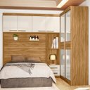Ver imagem 7 de Guarda Roupa Modulado 6 Portas 5 Gavetas com Mesa Embutida Freijo/Off White Florença Flex